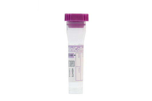 Greiner Bio One MiniCollect Tube Lavender 0.5ml K2EDTA 100/bx