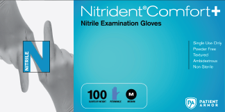 Glove Exam Am-Touch Nitrident Comfort Plus Medium 100/bx