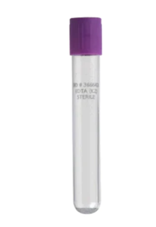 Lavender K2EDTA Blood Collection Tubes 10ml 100/bx