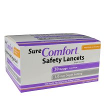 Allison Med Sure Comfort Safety Lancets 30G Low Flow 100/bx