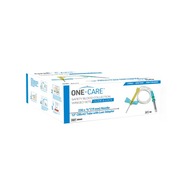 Medivena Glide & Lock Safety Blood Collection Set 23G 50/bx