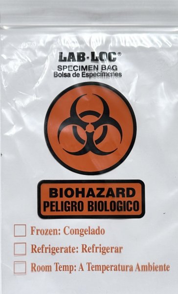 Lab-Loc Specimen Bags "6x9" 100/pkg